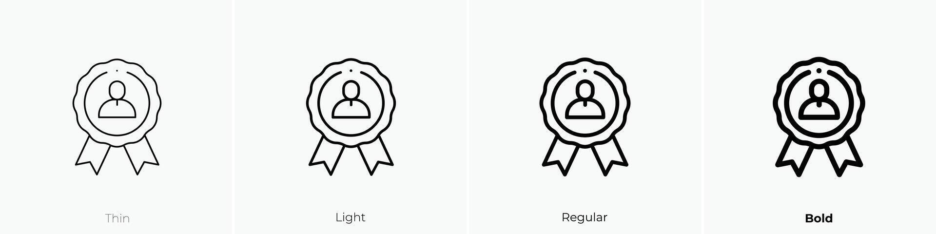 Mitgliedschaft Symbol. dünn, Licht, regulär und Fett gedruckt Stil Design isoliert auf Weiß Hintergrund vektor