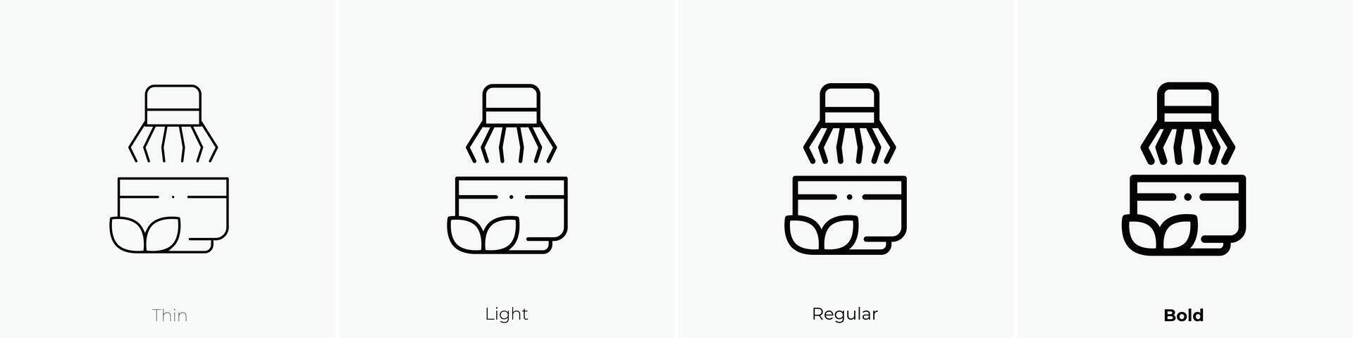 matcha te ikon. tunn, ljus, regelbunden och djärv stil design isolerat på vit bakgrund vektor