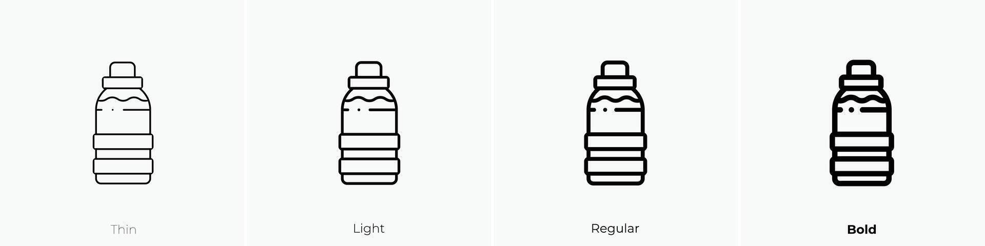 mineral vatten ikon. tunn, ljus, regelbunden och djärv stil design isolerat på vit bakgrund vektor