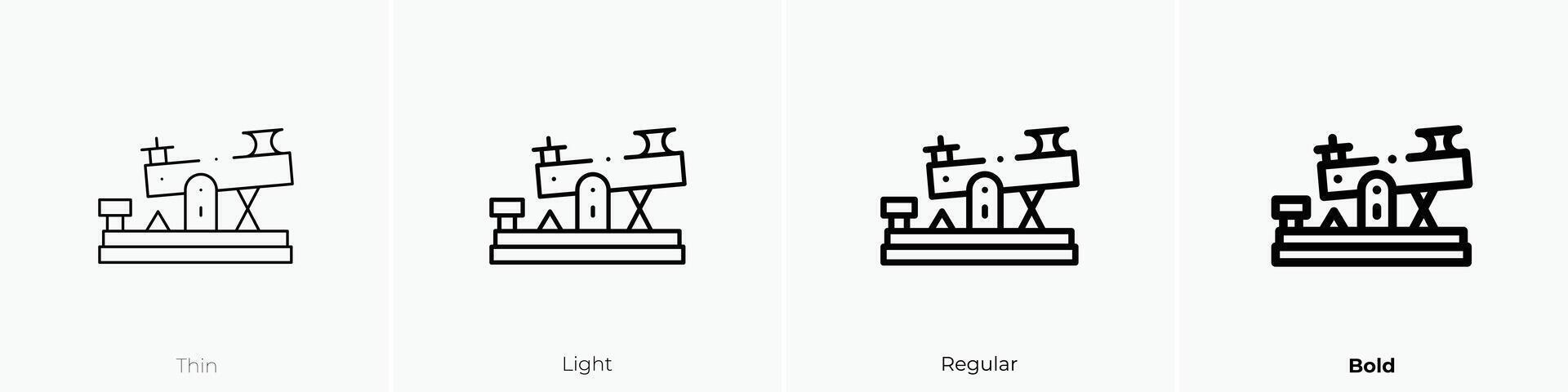 Morse Code Symbol. dünn, Licht, regulär und Fett gedruckt Stil Design isoliert auf Weiß Hintergrund vektor