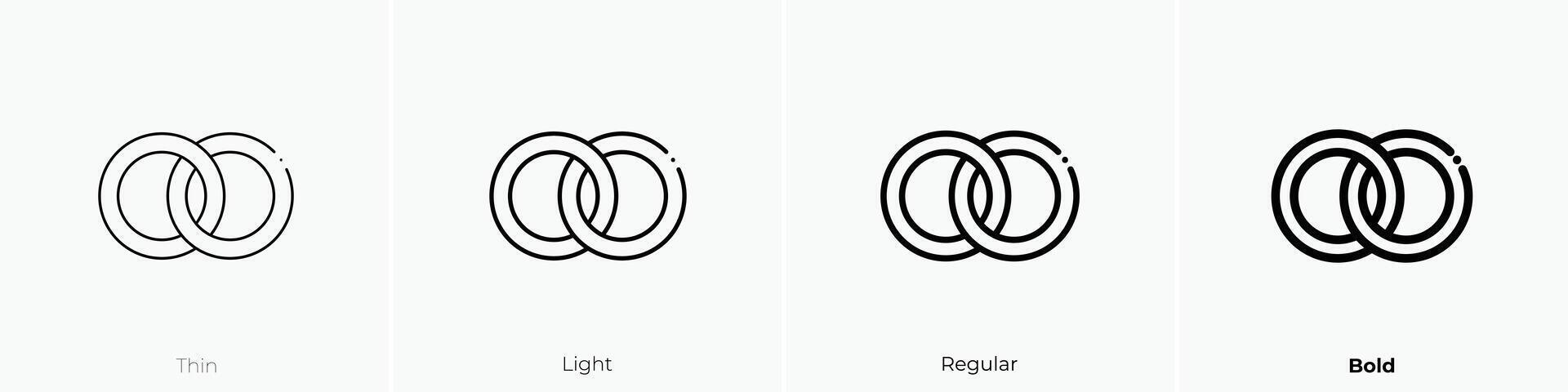 äktenskap ikon. tunn, ljus, regelbunden och djärv stil design isolerat på vit bakgrund vektor