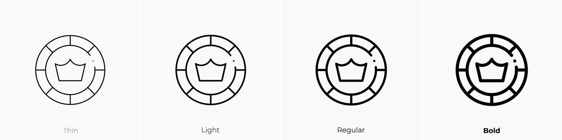 Medaille Symbol. dünn, Licht, regulär und Fett gedruckt Stil Design isoliert auf Weiß Hintergrund vektor