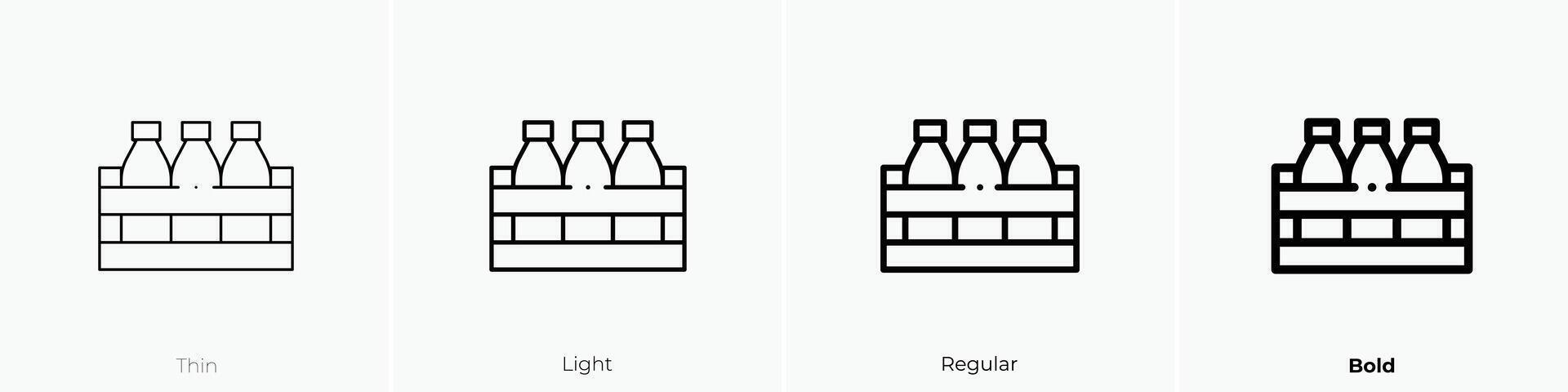 mjölk ikon. tunn, ljus, regelbunden och djärv stil design isolerat på vit bakgrund vektor