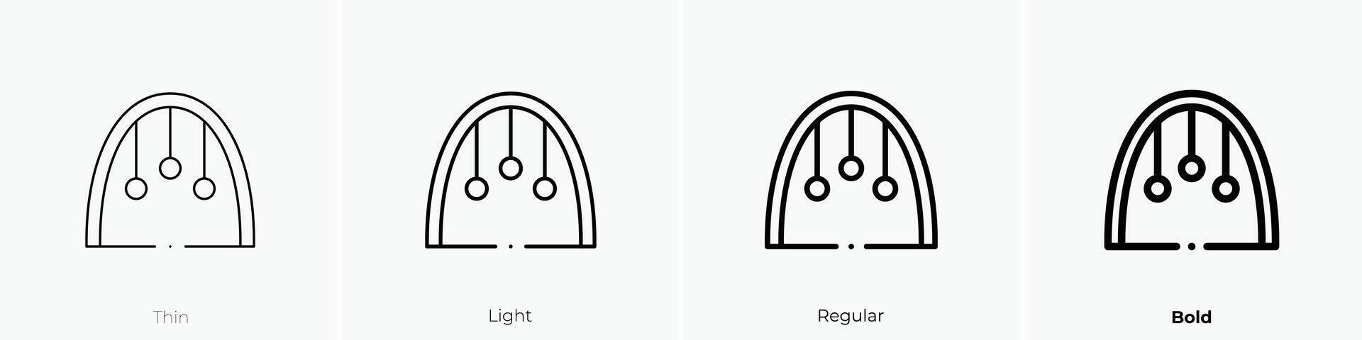 apa barer ikon. tunn, ljus, regelbunden och djärv stil design isolerat på vit bakgrund vektor