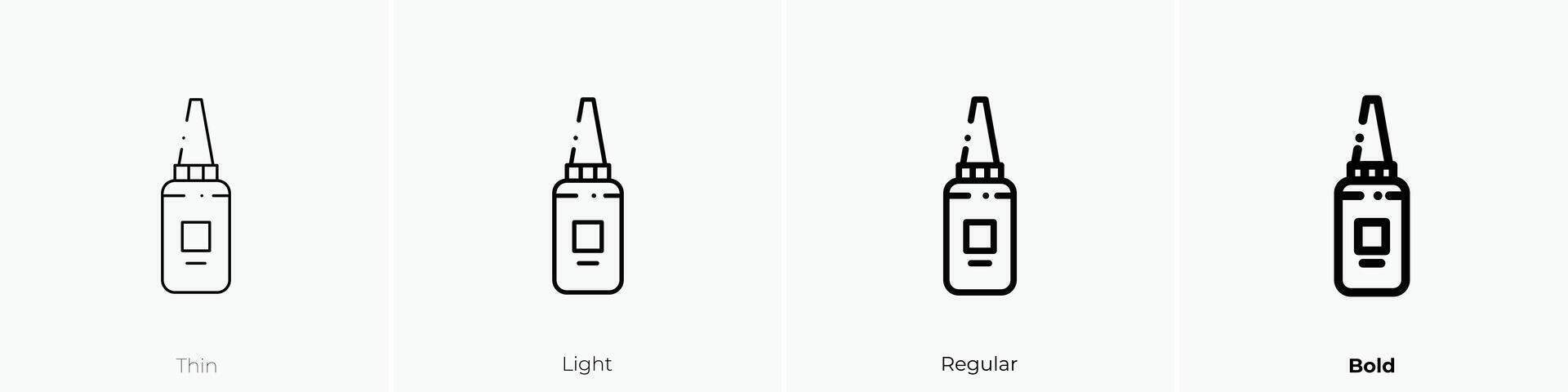 Mayonnaise Symbol. dünn, Licht, regulär und Fett gedruckt Stil Design isoliert auf Weiß Hintergrund vektor