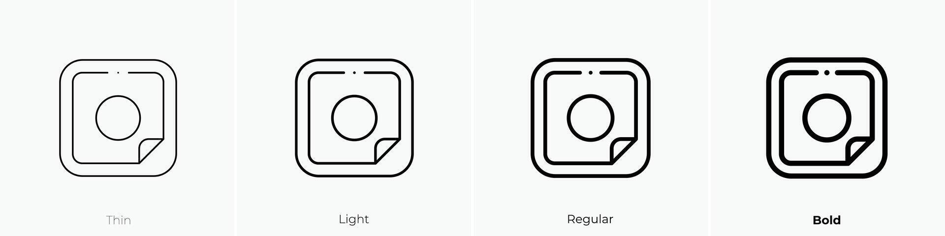 Nikotin Patch Symbol. dünn, Licht, regulär und Fett gedruckt Stil Design isoliert auf Weiß Hintergrund vektor