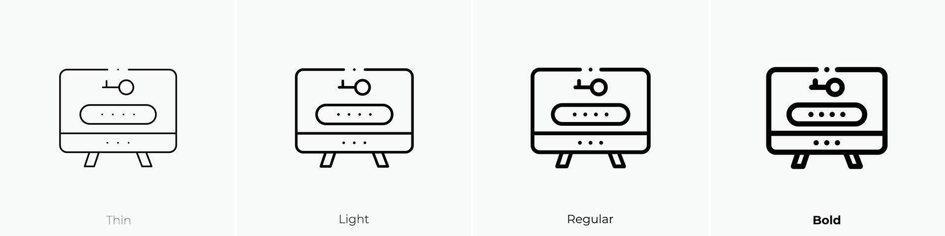 meine Konto Symbol. dünn, Licht, regulär und Fett gedruckt Stil Design isoliert auf Weiß Hintergrund vektor