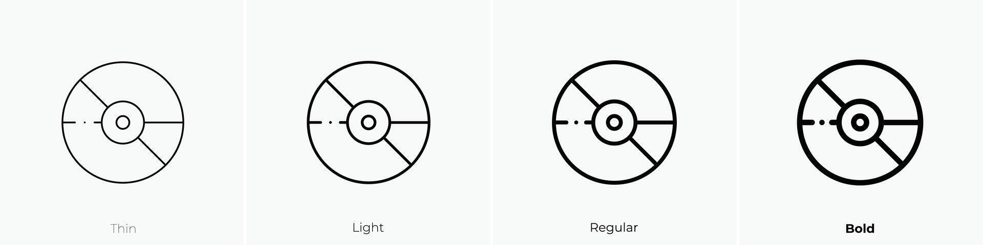 Musik- Symbol. dünn, Licht, regulär und Fett gedruckt Stil Design isoliert auf Weiß Hintergrund vektor