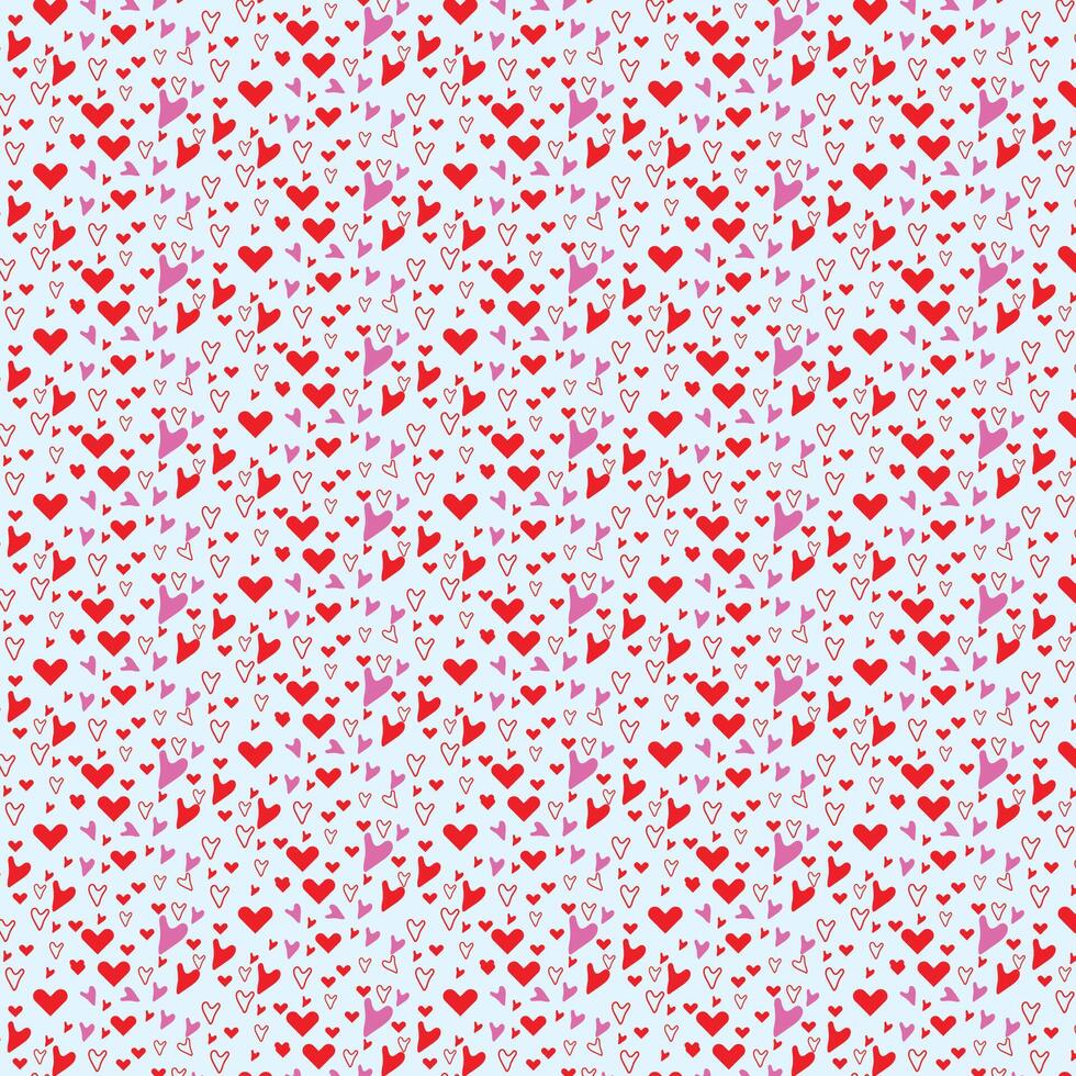 Jahrgang romantisch rot Herzen nahtlos Muster vektor