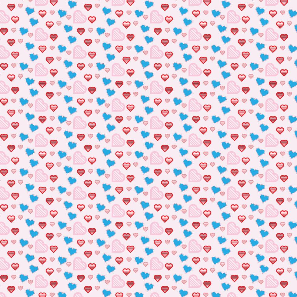 minimal und süß Liebe romantisch Herz Muster Hintergrund Design vektor
