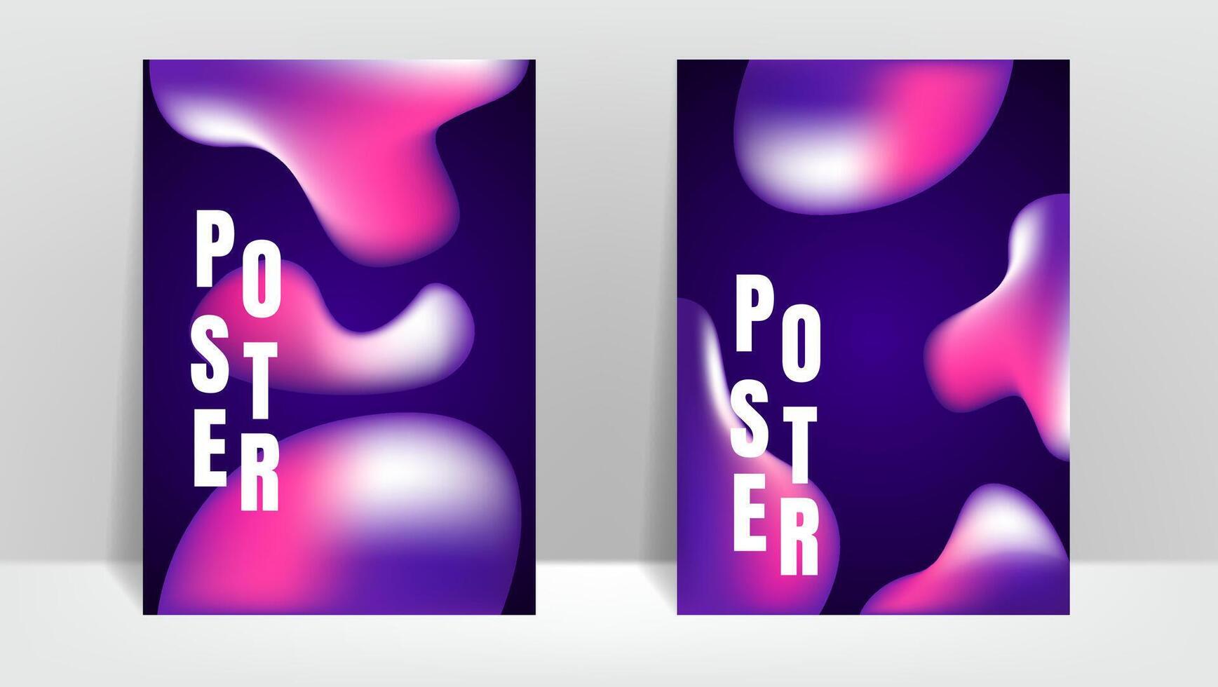 abstrakt flytande bakgrund för affisch eller omslag design. mörk lila och rosa vätska element för layout bakgrund. vektor illustration