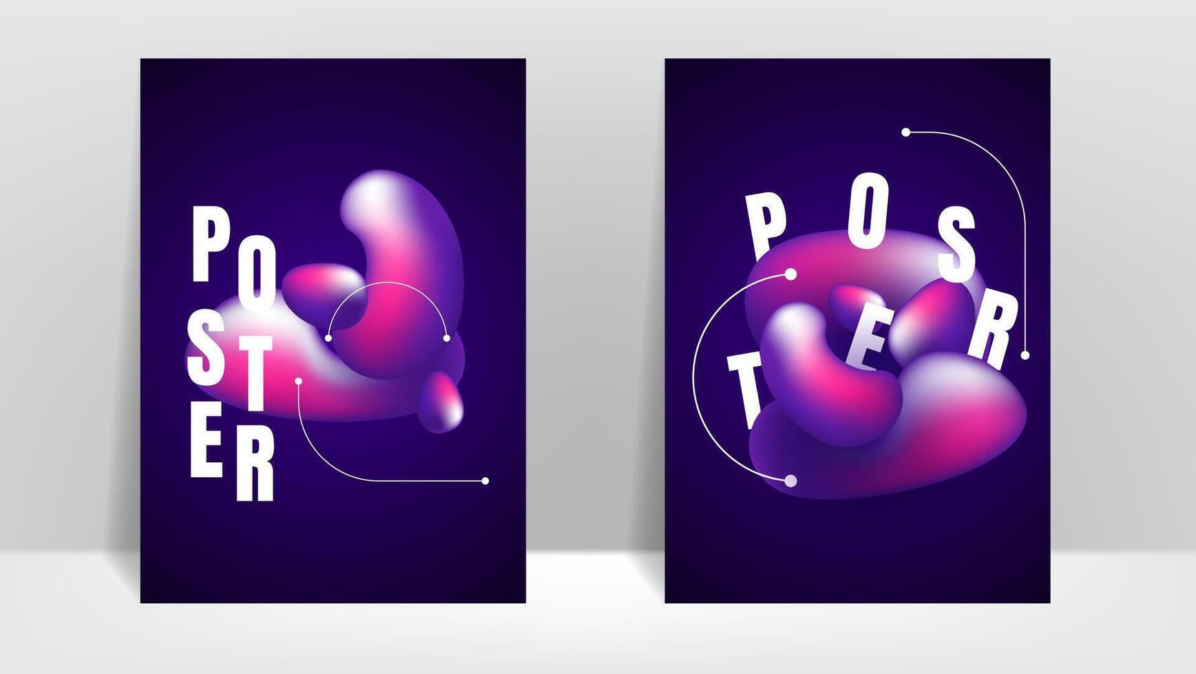 abstrakt flytande bakgrund för affisch eller omslag design . mörk lila och rosa vätska element. vektor illustration