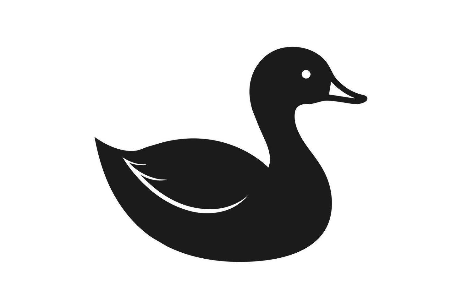 einstellen von schwarz einfach Ente Symbol Design Vorlage Vektor isoliert auf Weiß Hintergrund