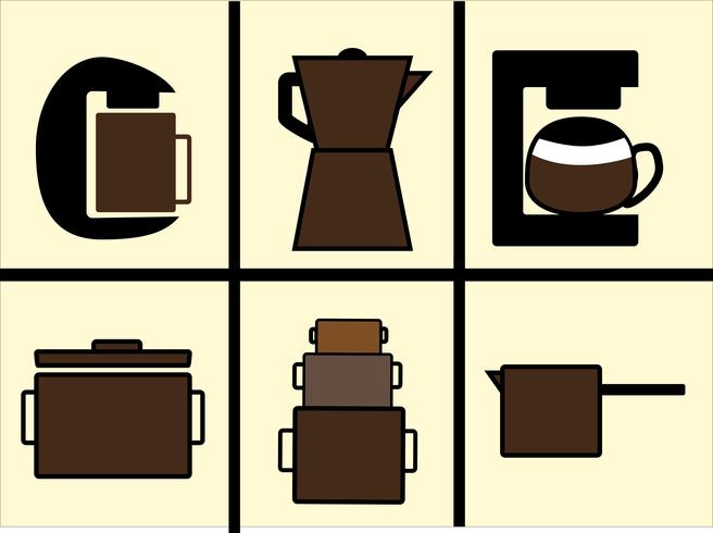 Kaffebryggare vektorer