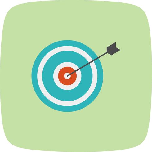 Bullseye-Ikonen-Vektor-Illustration vektor