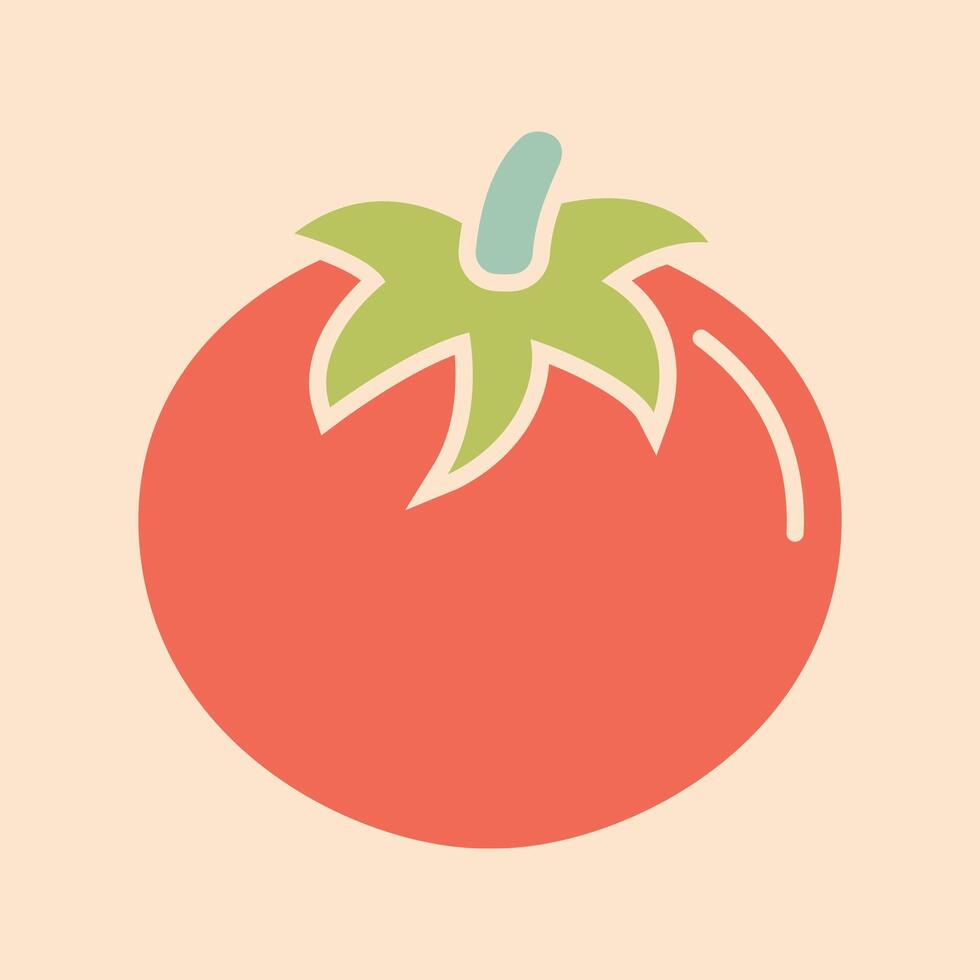 Tomate Symbol Design Vektor