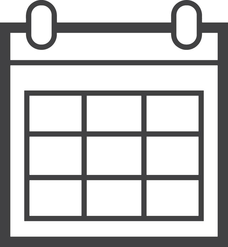 Kalender Symbol Symbol Vektor Bild