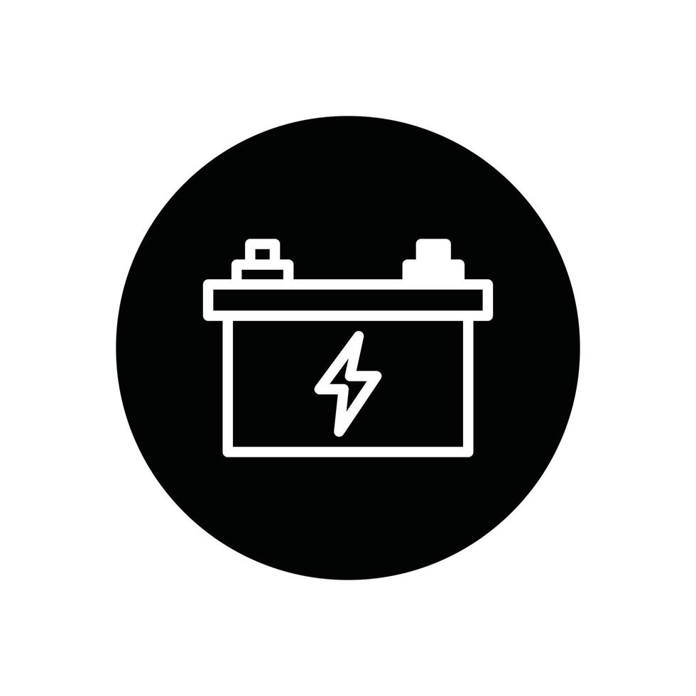 Autobatterie-Glyphe-Symbol vektor