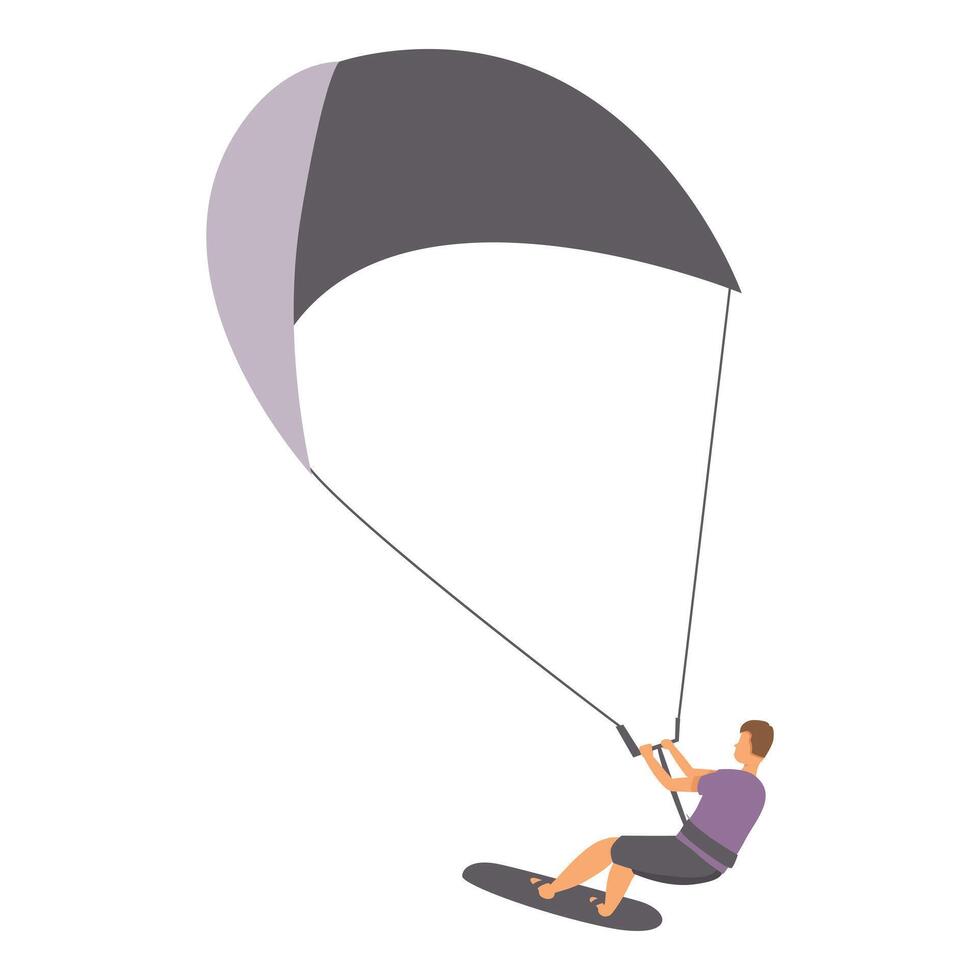 Kitesurfen Symbol Karikatur Vektor. Sport Tafel extrem vektor