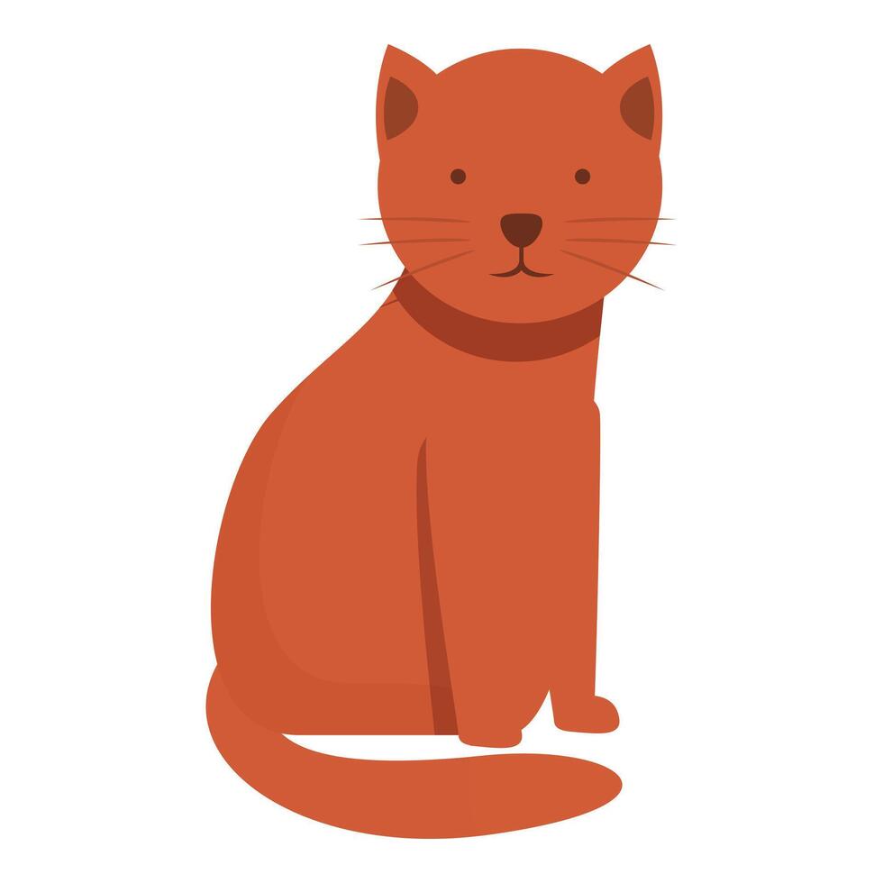 Comic rot Katze Symbol Karikatur Vektor. süß Haustier Pflege vektor