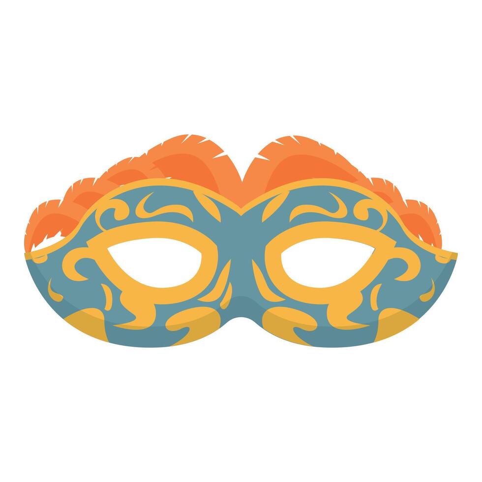 färgrik karneval mask ikon tecknad serie vektor. festlig mode vektor