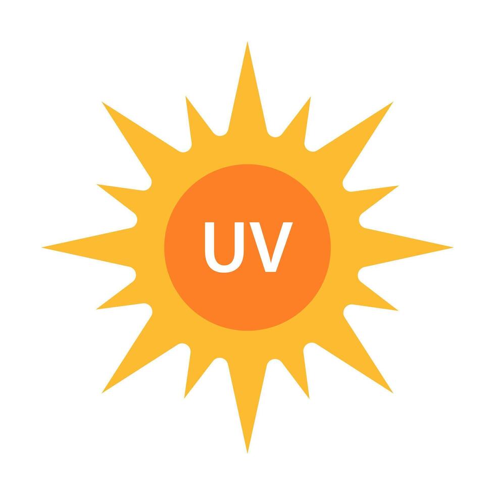 uv-strålning ikon vektor solenergi ultraviolett ljus symbol för grafisk design, logotyp, webbplats, sociala medier, mobilapp, ui illustration.