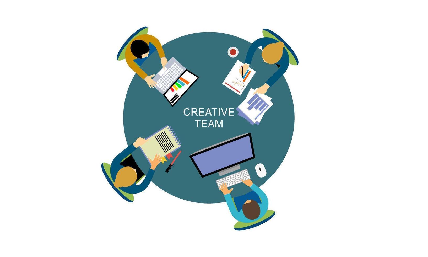 företag möte och brainstorming illustration vektor