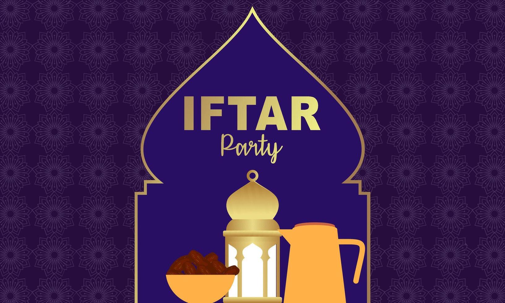 iftar fest firande begrepp flygblad vektor illustration