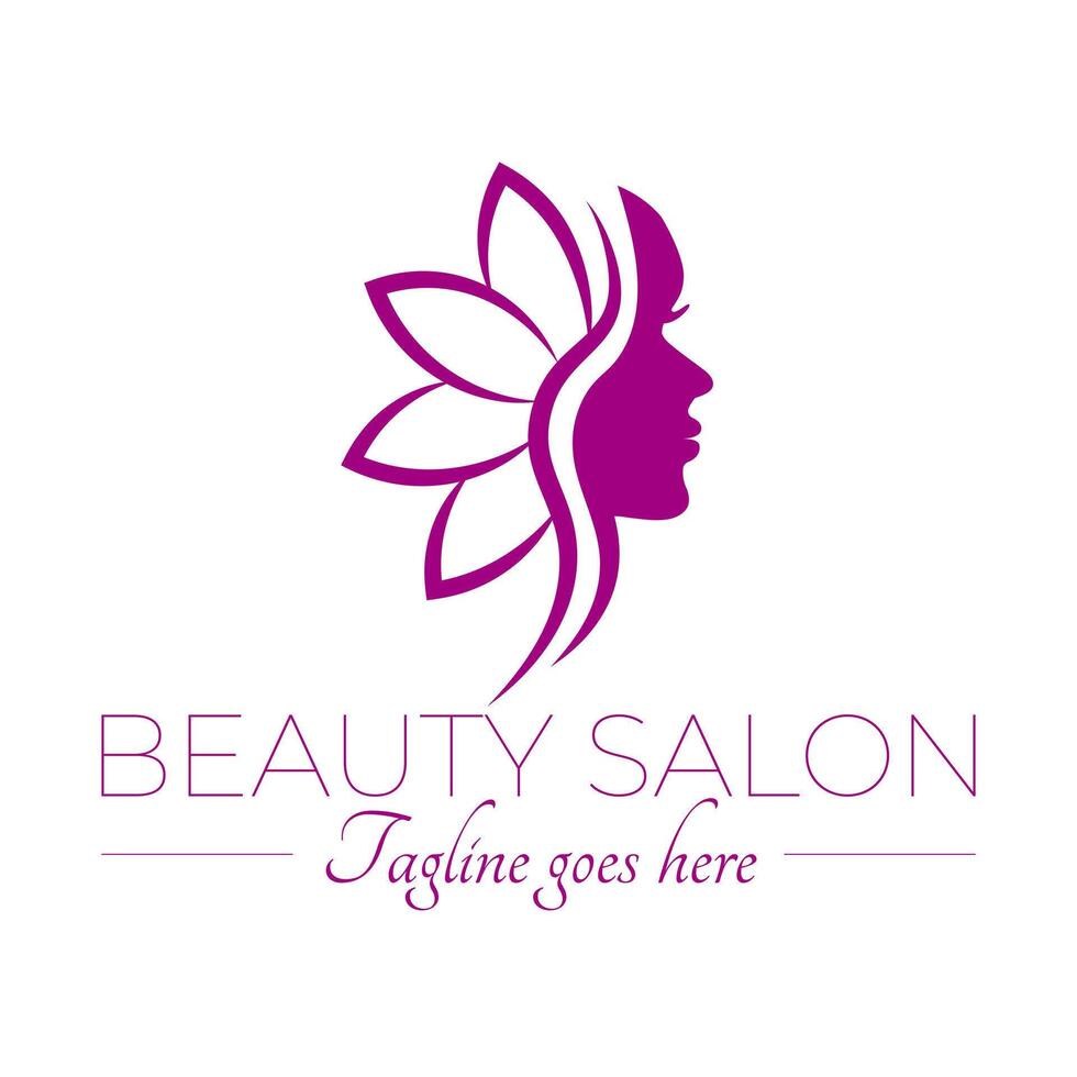 skönhet salong logotyp design på vit bakgrund vektor