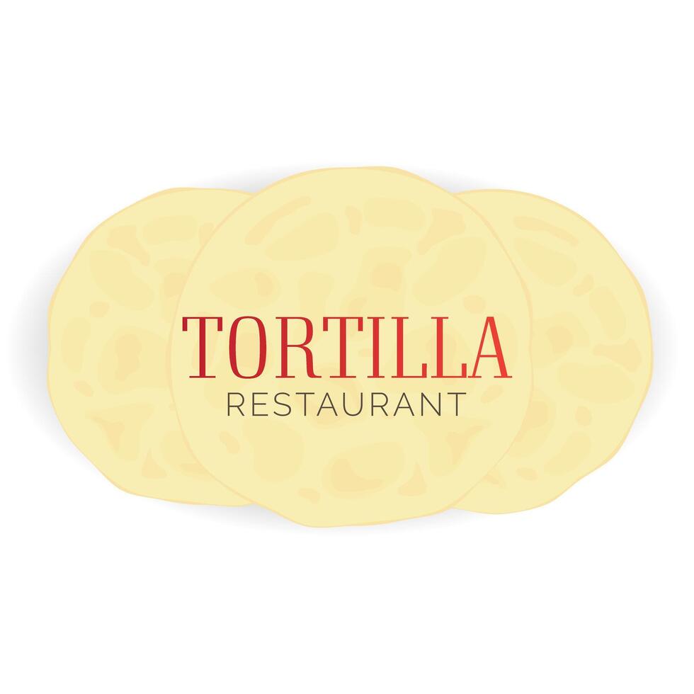 tortilla restaurang logotyp med taco vektor