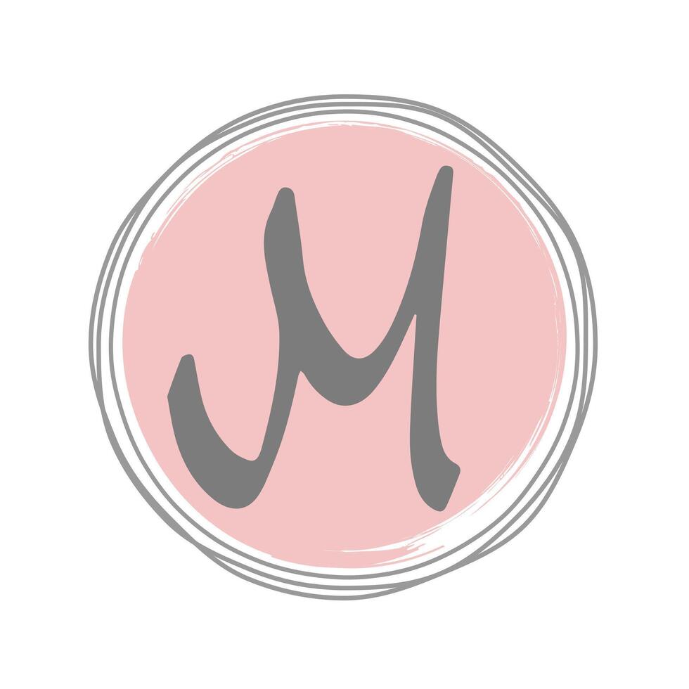 feminin m Logo Vorlage Design vektor