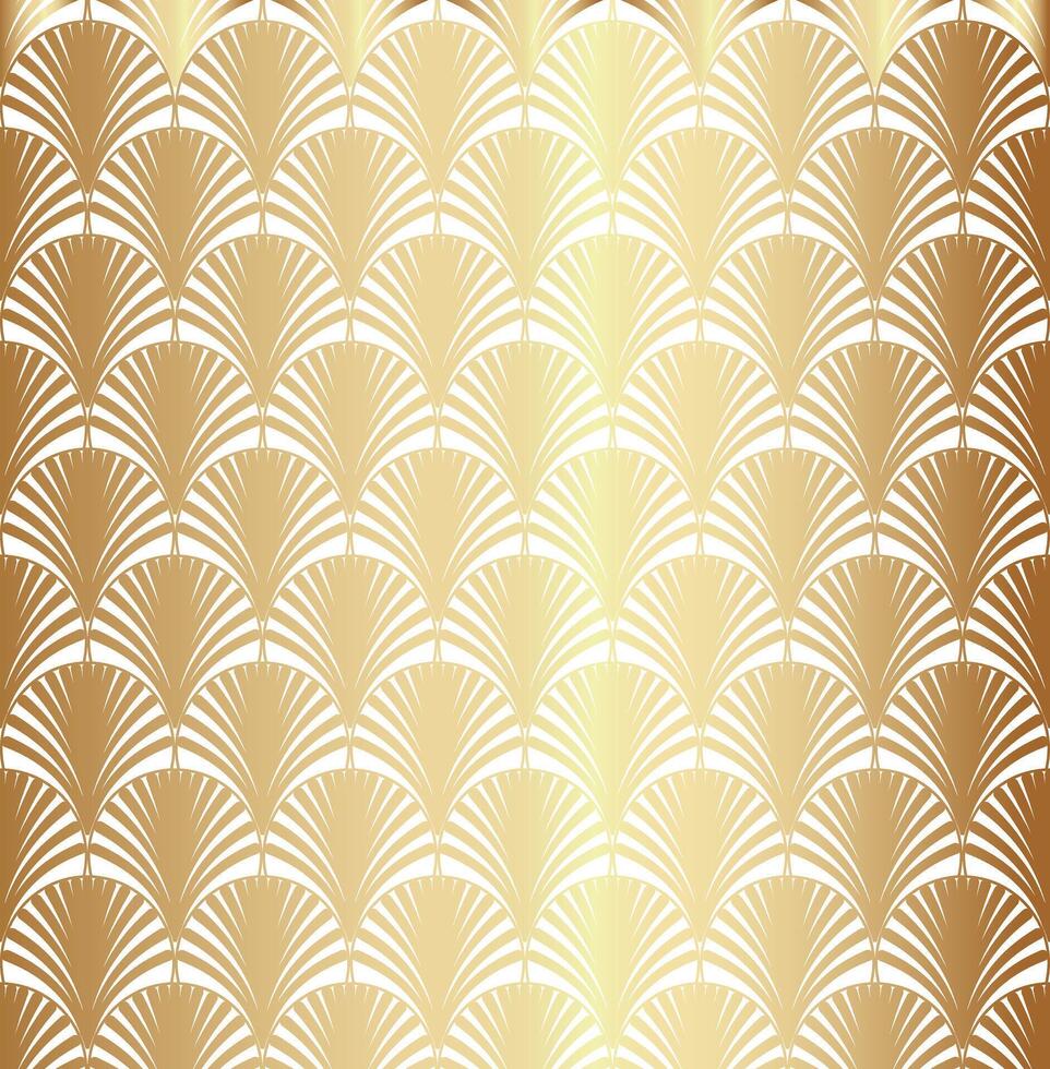 Gold Weiß geometrisch Kunst Deko Muster Design vektor