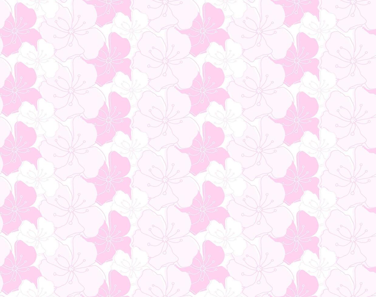 pastell rosa blommig mönster bakgrund vektor