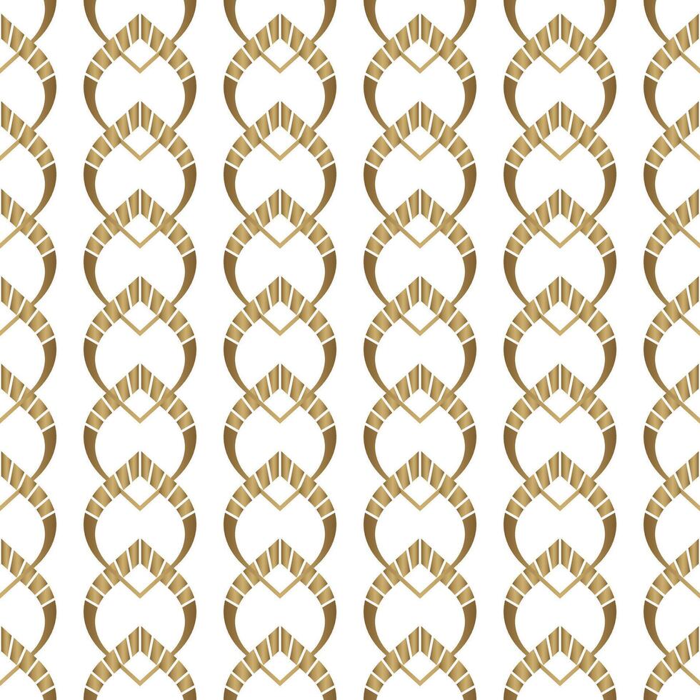 Kunst Deko Weiß Gold oder Bronze- Muster Design vektor