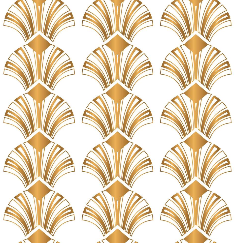 Licht Gold geometrisch Gatsby Kunst Deko Muster Hintergrund Design vektor