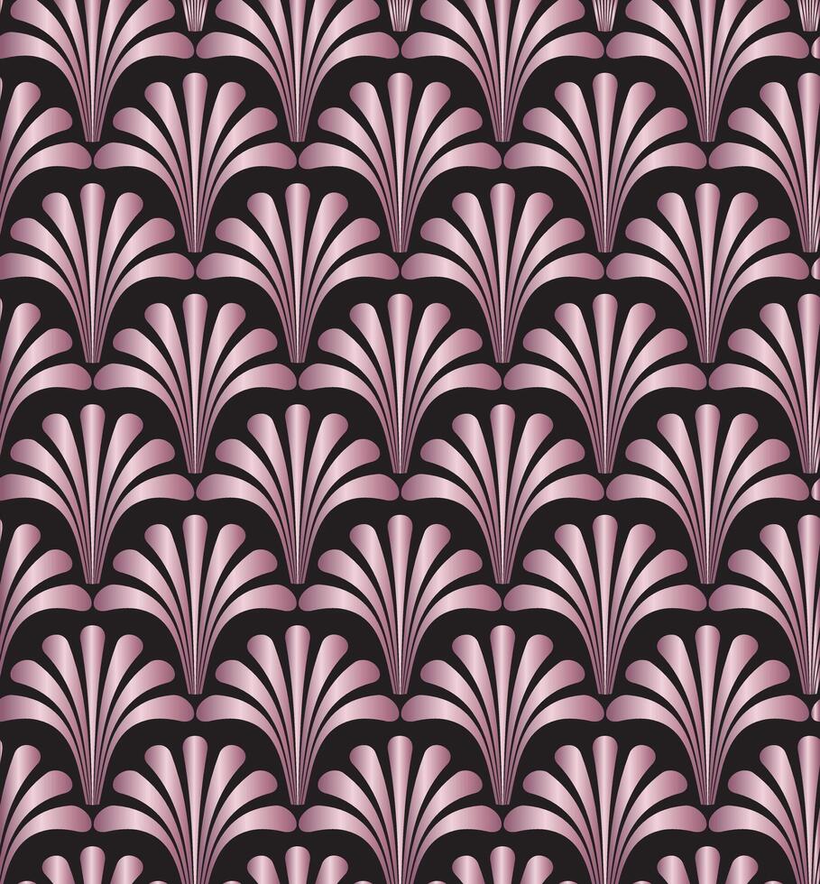 Rosa Blumen- Gatsby Kunst Deko Muster Hintergrund Design vektor