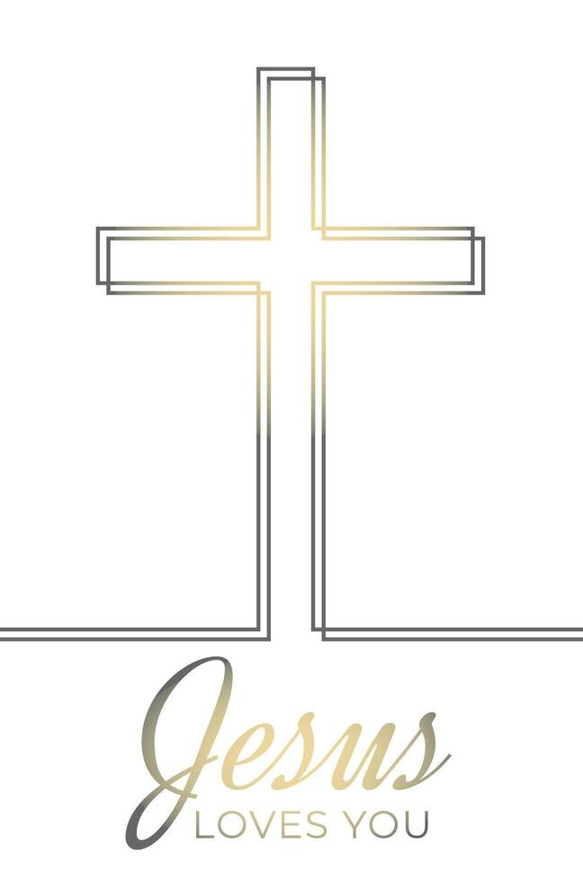 Jesus liebt Sie Christian elegant Illustration auf Weiß Hintergrund vektor