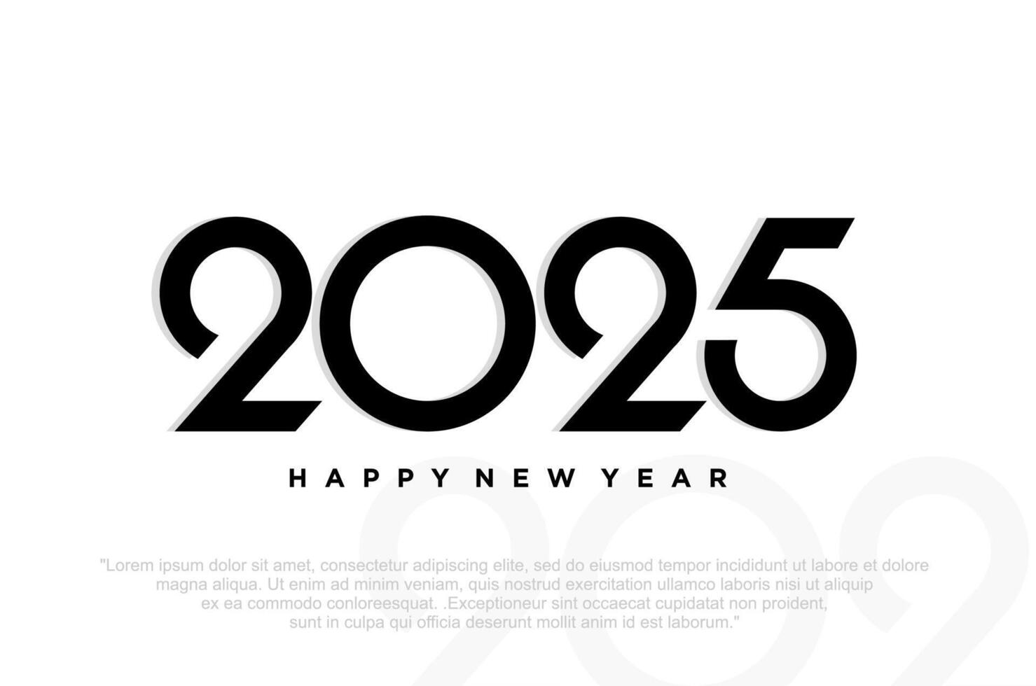 glücklich Neu Jahr 2025 Entwurf,2025 Logo Text Design. Neu Jahr Feier Konzept . Vektor Illustration