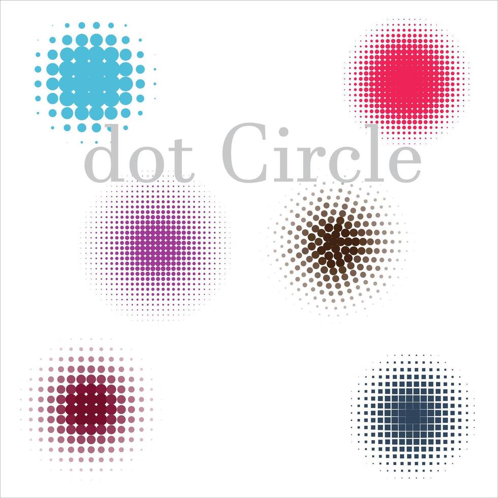 einstellen Punkt Zyklus. verschiedene Archen abstrakt Muster mit Kreise. Geometrie Vorlage zum Ihre Geschäft Design. farbig Bälle vektor