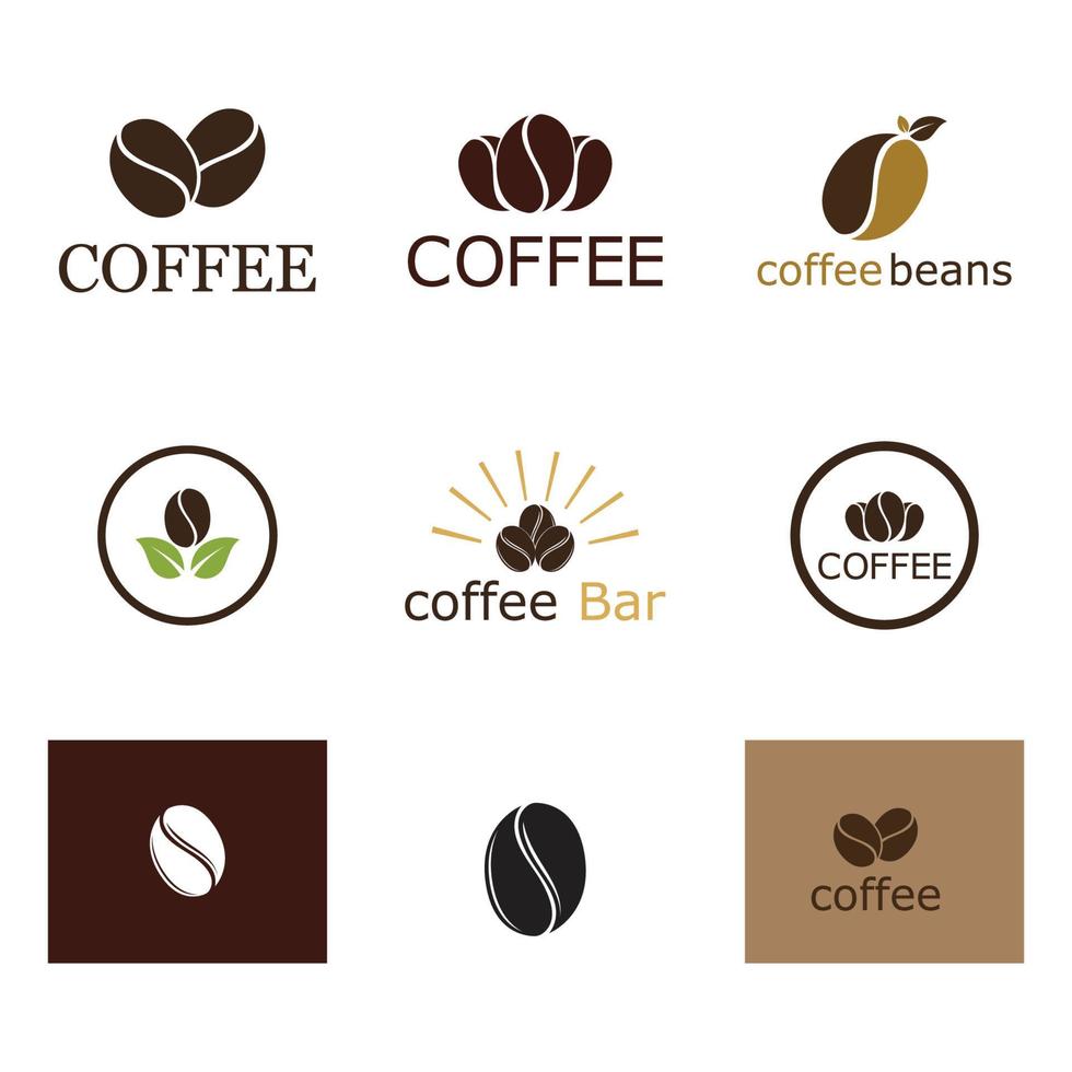kaffe logotyp mall illustration design vektor
