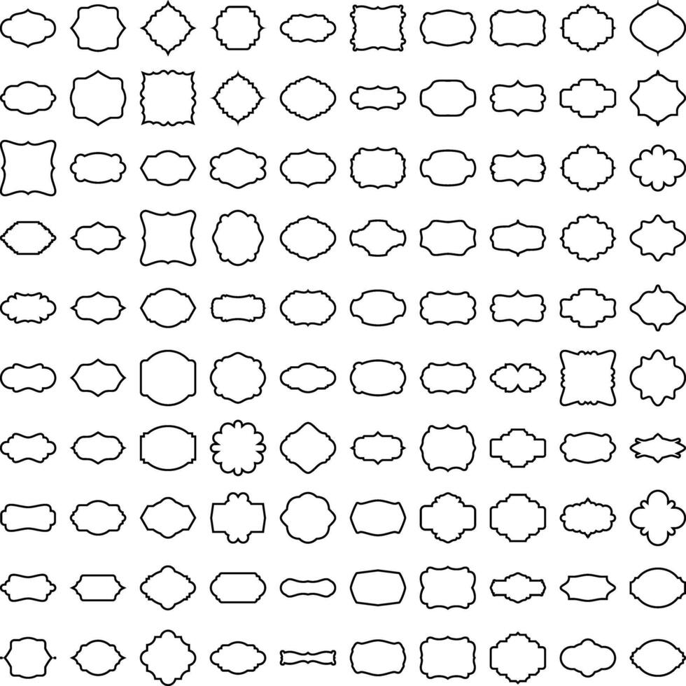 Etikette Rahmen gestalten Linie 100 einstellen 100 einstellen 1 vektor