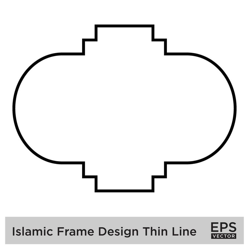 islamic ram design tunn linje vektor