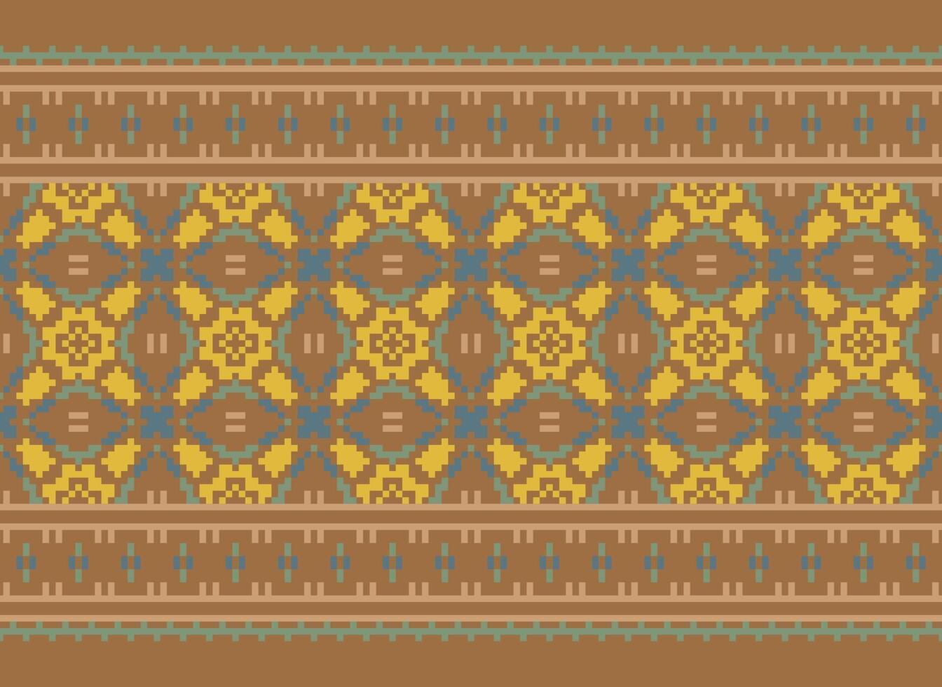 Abonnieren vez Stickerei Stil Vektor lange horizontal nahtlos Muster - - Textil- oder Stoff drucken inspiriert durch Kreuzstich Volk Kunst Designs von Bosnien und Herzegowina