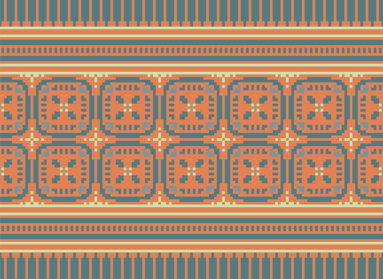 Abonnieren vez Stickerei Stil Vektor lange horizontal nahtlos Muster - - Textil- oder Stoff drucken inspiriert durch Kreuzstich Volk Kunst Designs von Bosnien und Herzegowina