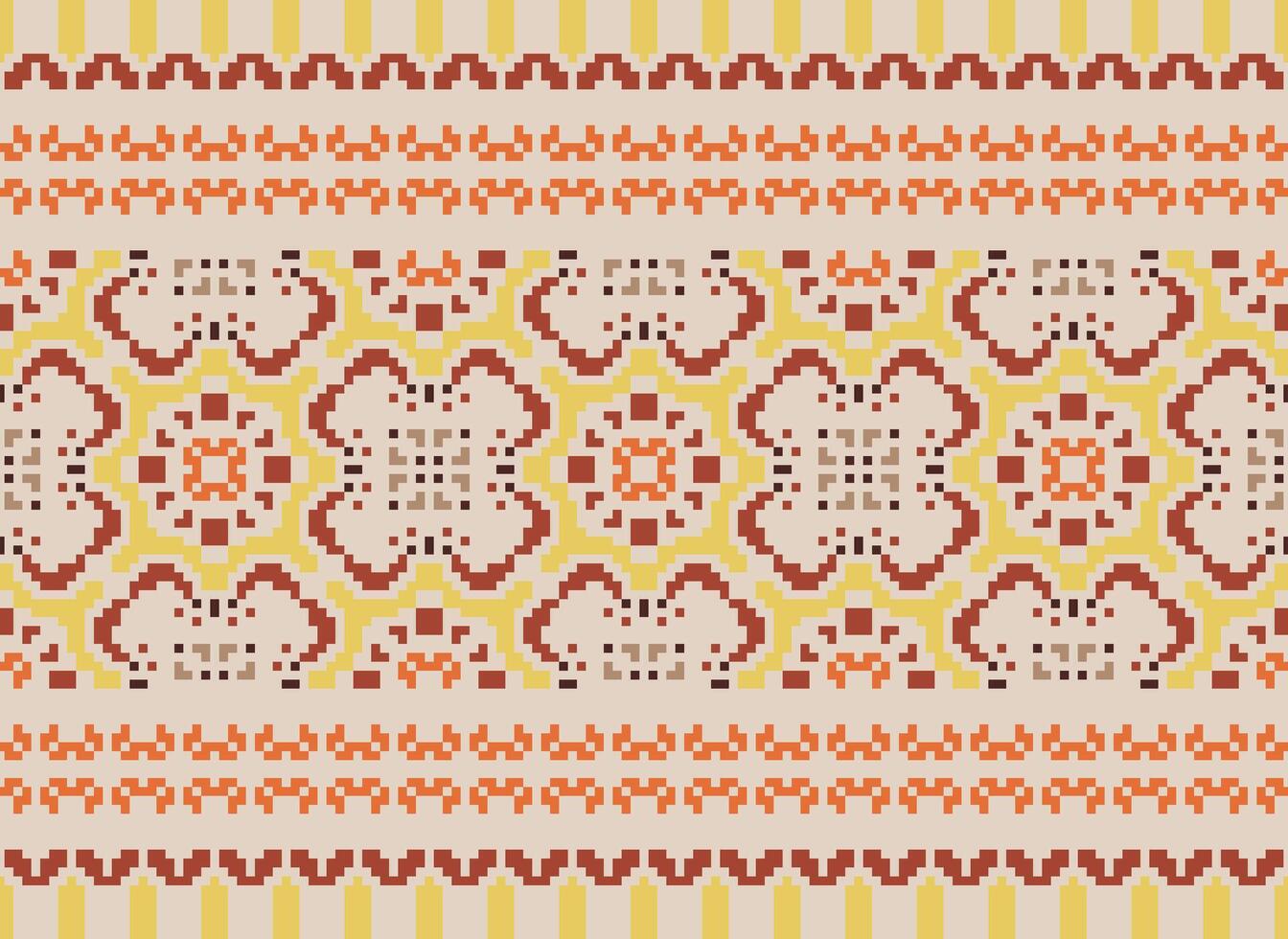 blommig korsa sy broderi.geometrisk etnisk orientalisk sömlös mönster traditionell background.aztec stil abstrakt vektor illustration.design för textur, tyg, kläder, inslagning, dekoration, tryck.