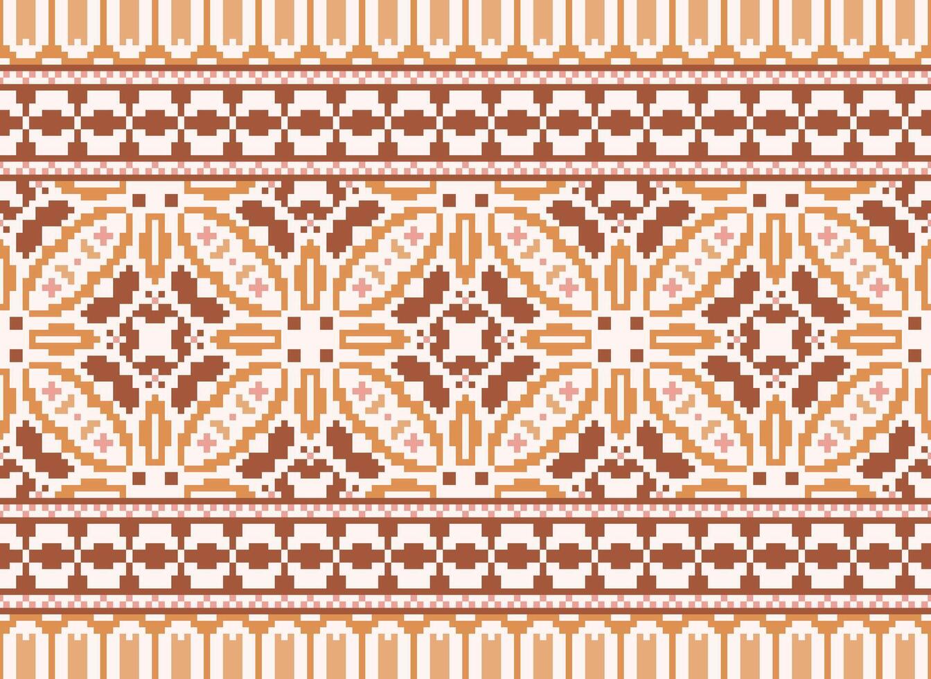 blommig korsa sy broderi.geometrisk etnisk orientalisk sömlös mönster traditionell background.aztec stil abstrakt vektor illustration.design för textur, tyg, kläder, inslagning, dekoration, tryck.