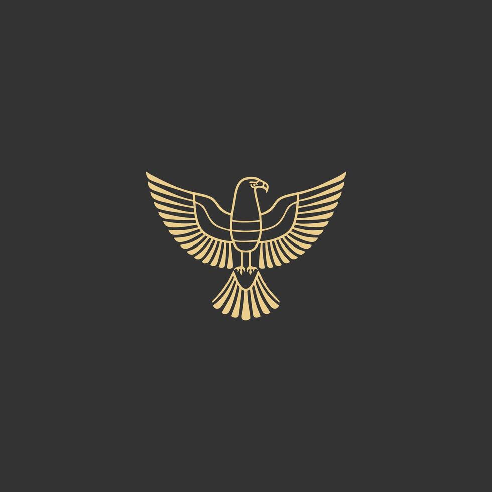 ai generiert Horus Mono Linie Logo Symbol Design Vorlage.eagle, Linie, eben Vektor Illustration.