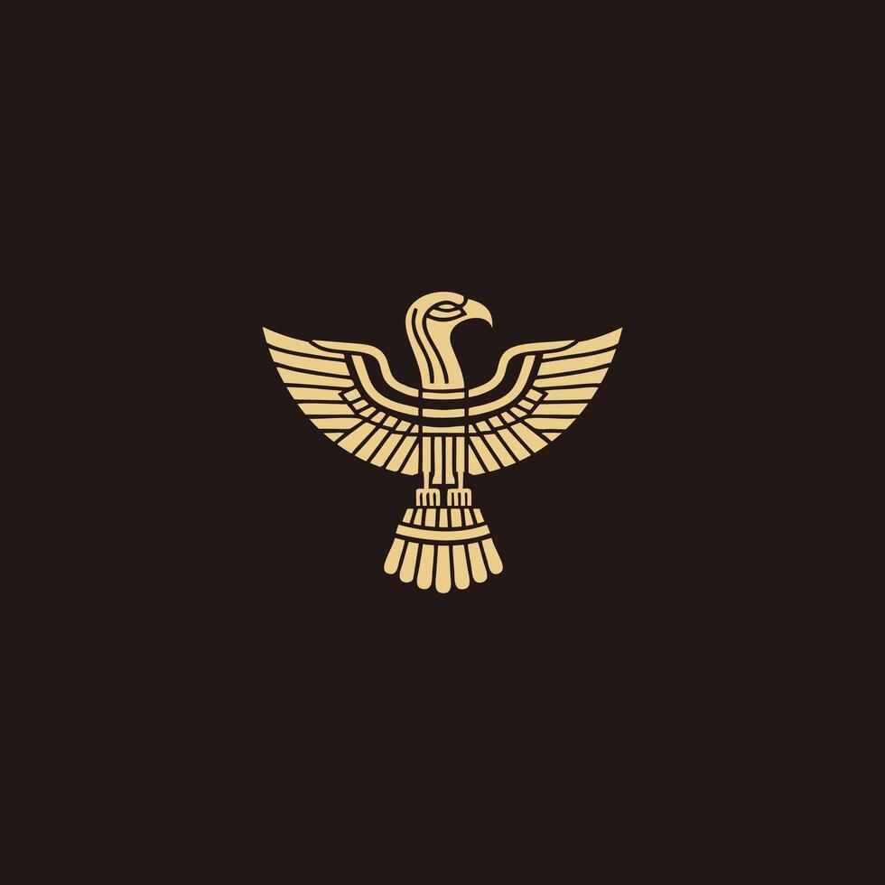 ai generiert Horus Mono Linie Logo Symbol Design Vorlage.eagle, Linie, eben Vektor Illustration.