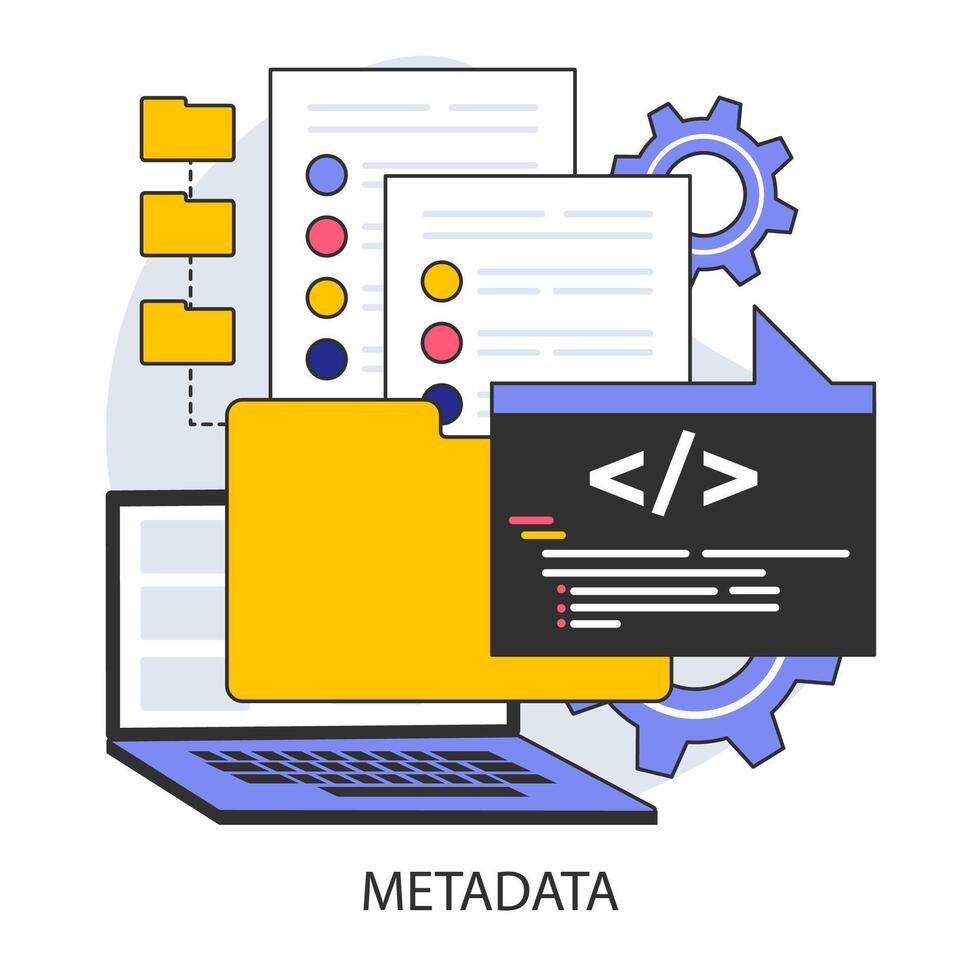 Metadaten. Daten Anmerkung und Katalogisierung. wesentlich Information vektor