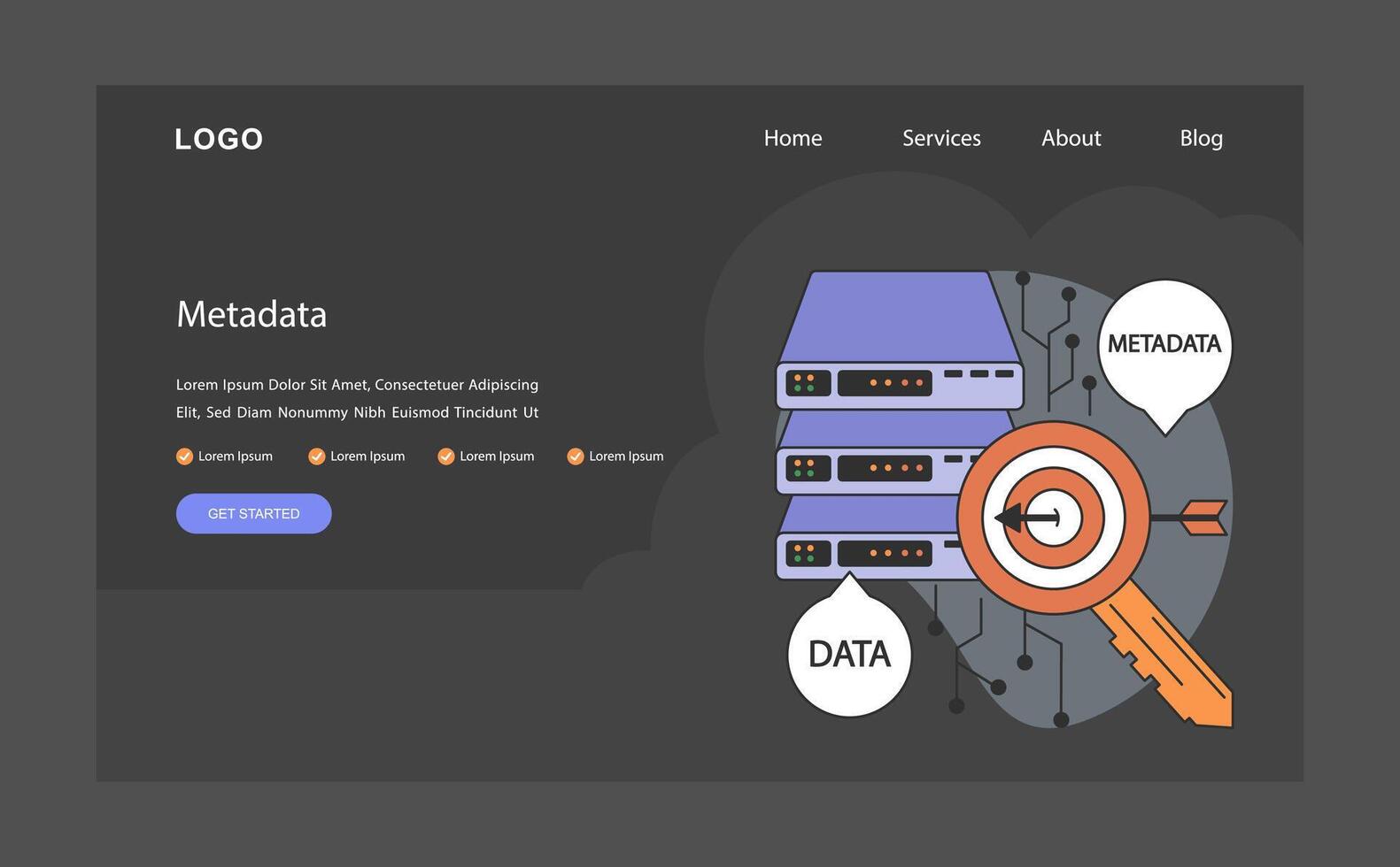 Metadaten. Daten Anmerkung und Katalogisierung. wesentlich Information vektor